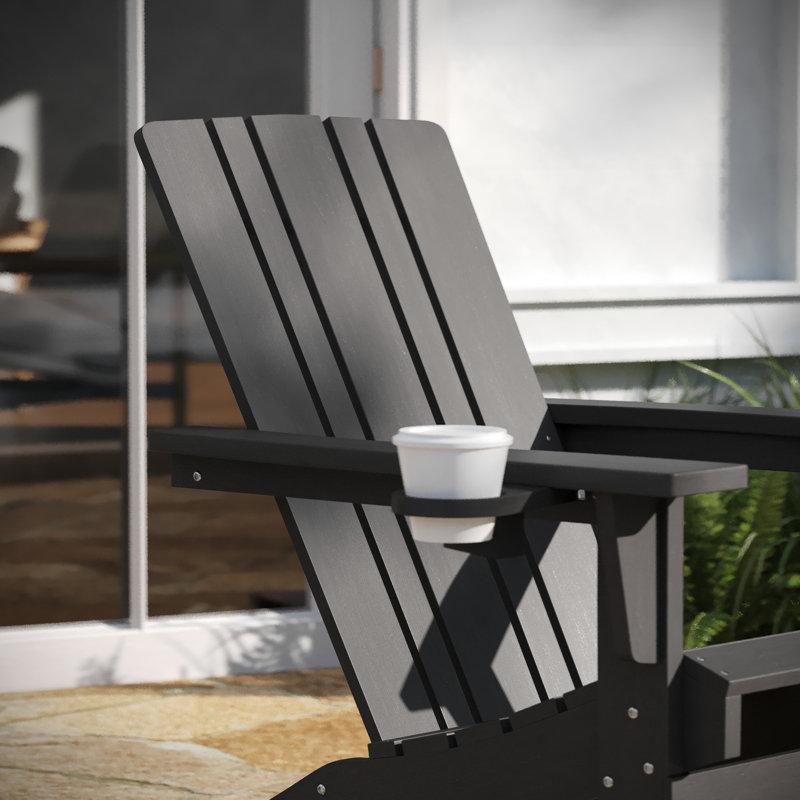 Collis Outdoor Adirondack Set, Gray