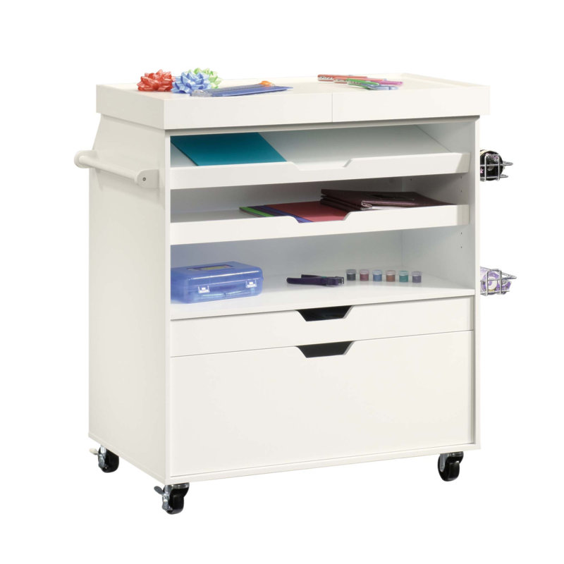 Chariot artisanal traditionnel avec rangement multifonctionnel et tablettes réglables, parfait pour l'artisanat organisé