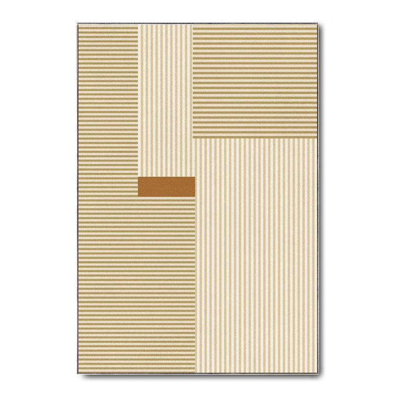 Cotton Striped Indoor / Outdoor Rug, Rectangle 5'3" x 6'7"