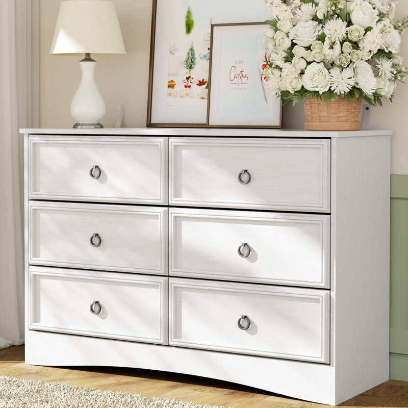 Commode à 6 tiroirs Si 47 tiroirs Si, Blanc