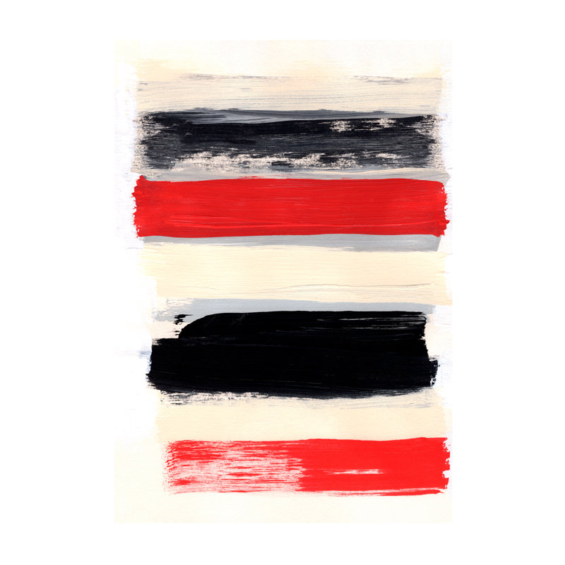 Roll With It - rouge, H 16 po x l 12 po, Toile avec cadre flottant noir, Pas de tapis