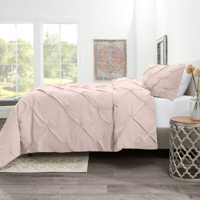 Ensemble de housse de couette plissÃ©e en tissu doublement brossÃ©