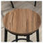 Ensemble de table de bar et de tabouret industriel HOMcom 5 pièces avec table de salle à manger à hauteur de comptoir ronde et quatre sièges assortis, finition en panneau de particules brun