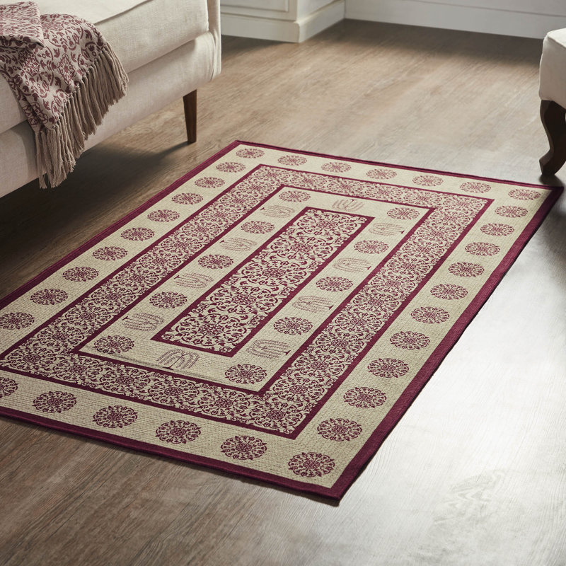 Custom House Washable Geometric Indoor / Outdoor Rug, Rectangle 3' x 5'