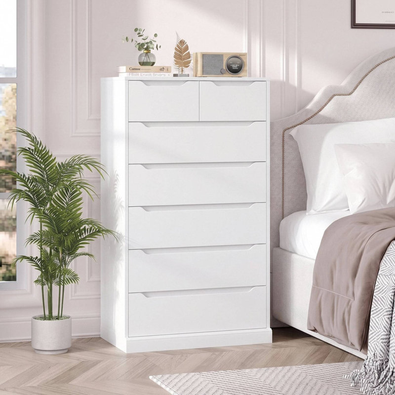 7 - Drawer Dresser, White