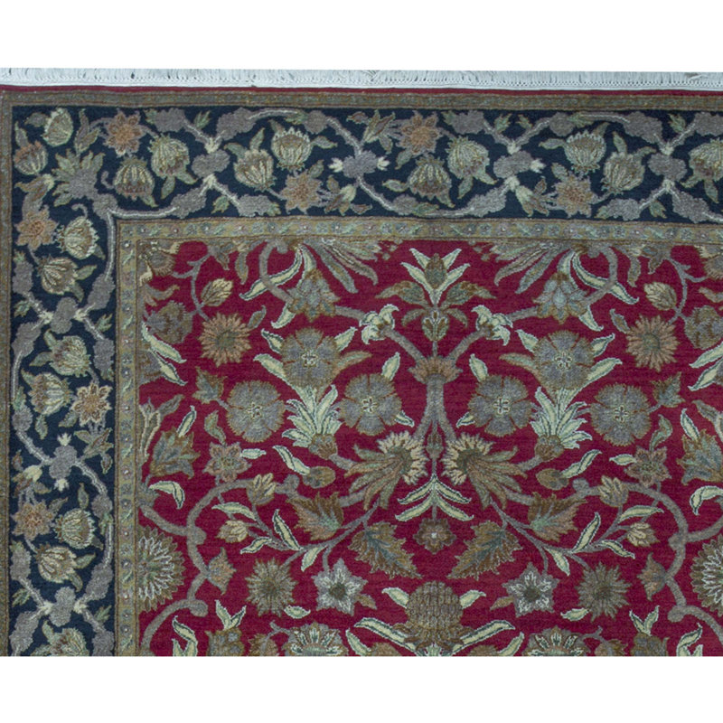 Suruchi Wool Oriental Area Rug in Red/Black, Rectangle 8'1" x 9'10"