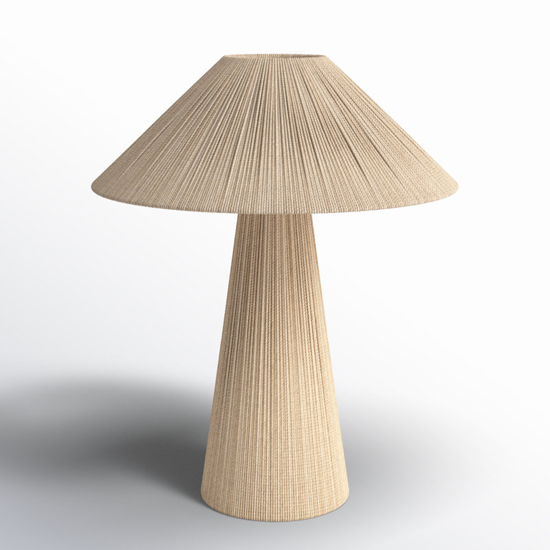 Karinthia Wicker/Rattan Table Lamp, Tan