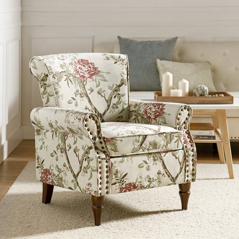 Wade Logan Asul Armchair in Floral Polyester Blend. PHOTO BY WAYFAIR