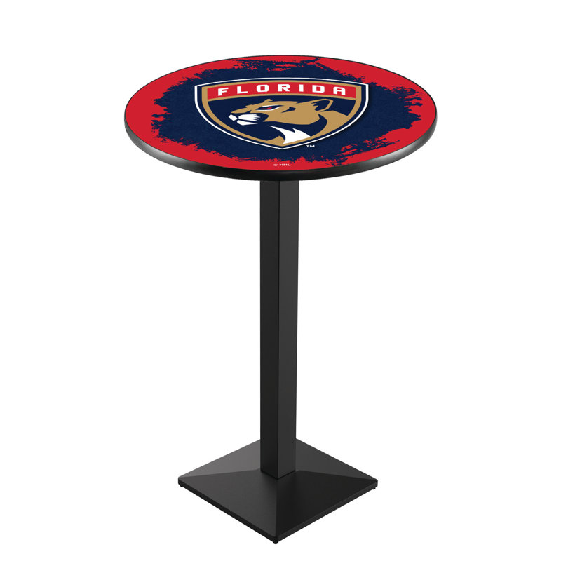 Table de salle à manger 30 po NHL, Noir froissé, Florida Panthers