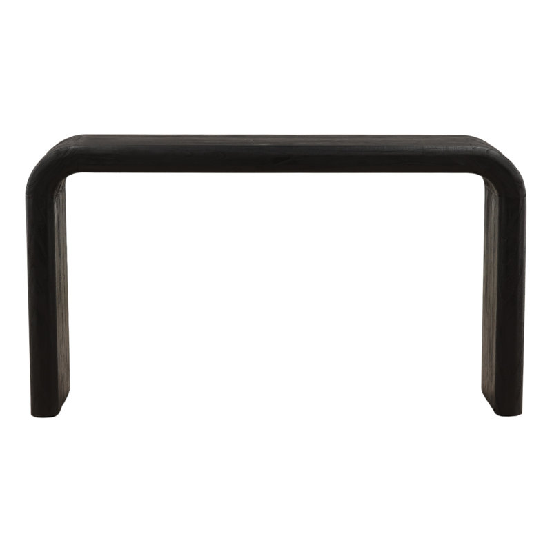 Wynne 55" Wide Writing Desk, Medium Brown, Black