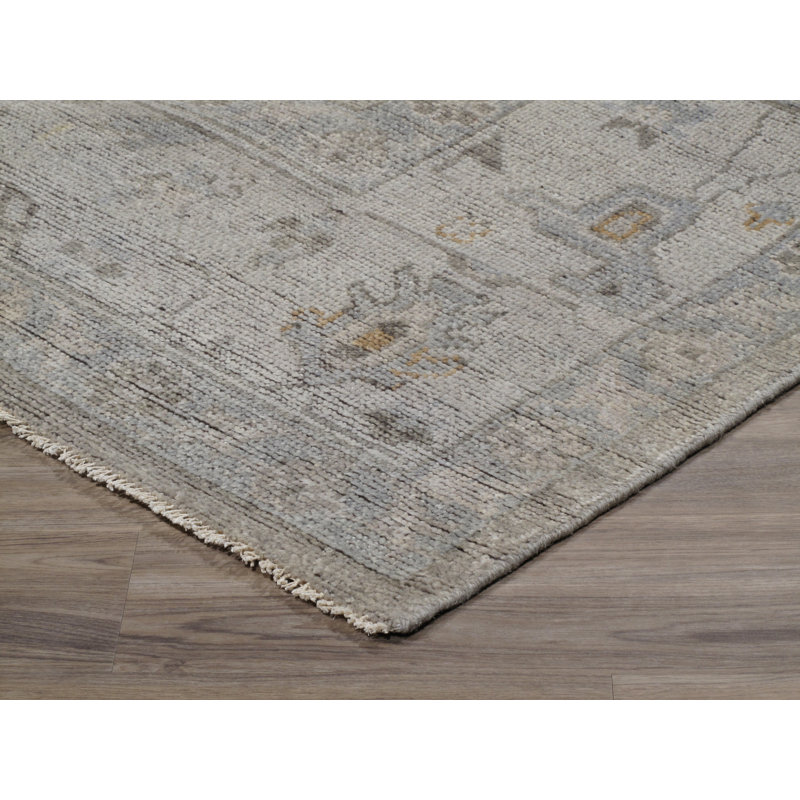 Koze - Gray/Light Blue, Rectangle 9' x 12'