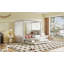Lit à baldaquin simple avec lit gigogne et trois tiroirs de rangement, beige-559152448