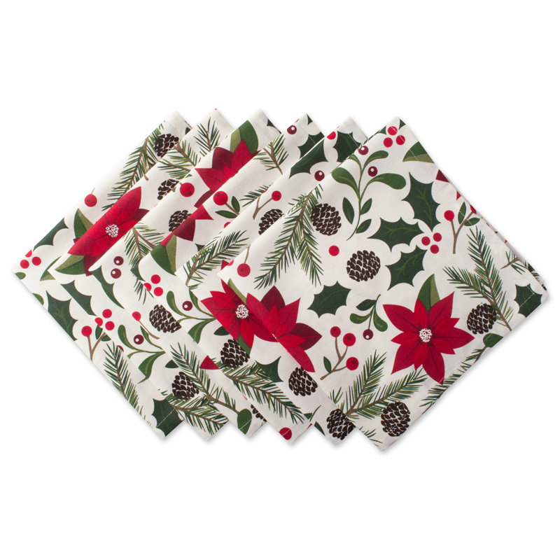 Shuman Cotton Blend Floral Square Napkin