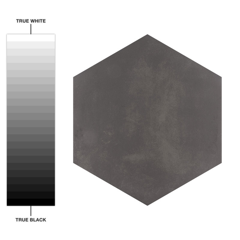 Horizon Hex 7-3/4" x 9"Porcelain Wall & Floor Tile, Black