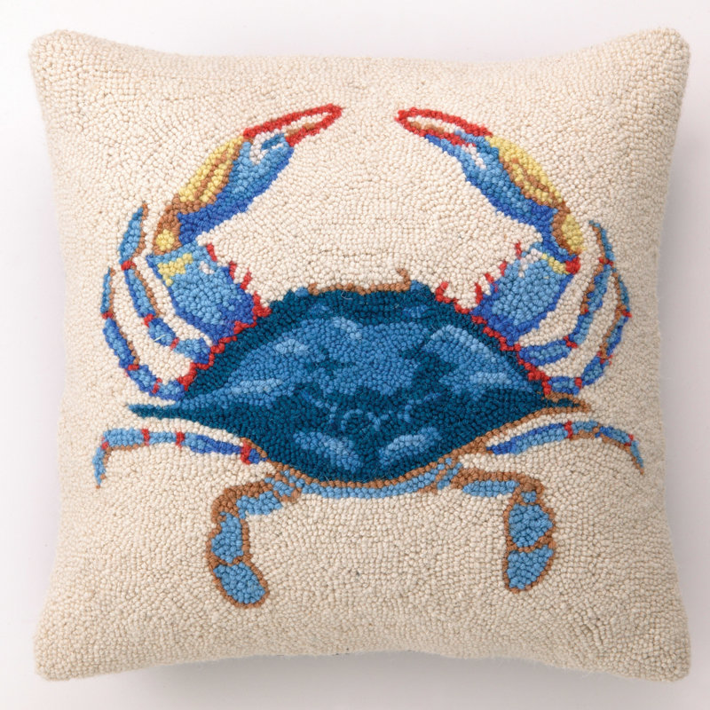 Coussin décoratif en laine Crab