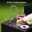  Akoah 5-Piece Modular Outdoor Kitchen Island Set with Grill, Fridge & Wheels