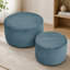 Ensemble de 2 poufs cylindriques rembourrés avec siège et repose-pieds polyvalents-1640018547