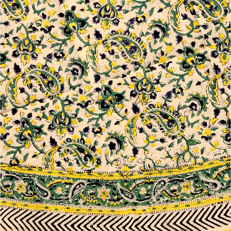 Nappe Block, Vert / jaune