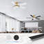 Ventilateur de plafond encastré 42 po à 5 pales 42 po avec éclairage à DEL intérieur, télécommande, commande vocale via Alexa, à intensité variable-241851657-241851656
