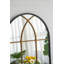 Miroir mural 28,3X47 "arqué avec motif de vitre noir et doré-2135928369