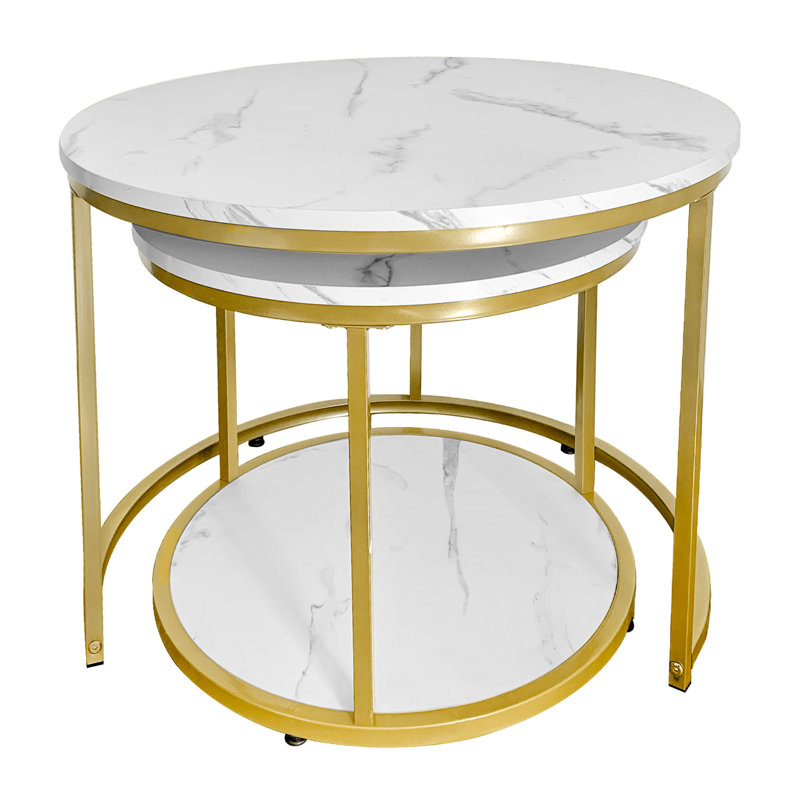 Adilkhan Nesting Coffee Table, Gold