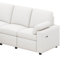 Siège de cinéma inclinable électrique avec boîte de rangement et porte-gobelets, canapé en L en forme de L avec ports USB et prise de courant-1509786506