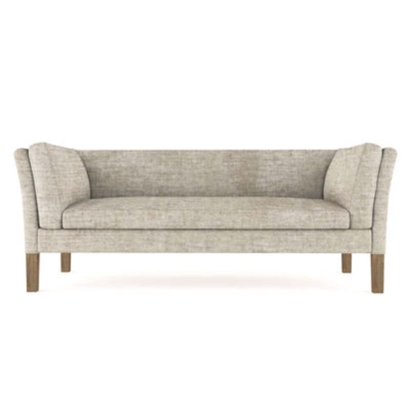 Charlton Flared Shelter-Arm Sofa, Weathered, Vintage Leather Alabaster, 31" H x 72" W x 33" D