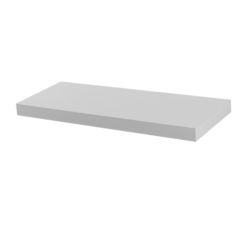 Harbour Housewares - Modern Floating Wall Shelf, 4cm H x 120cm W x 23.5cm D, Grey