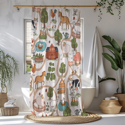Winsome Farm Animal Shower Curtain