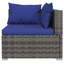 Vidaxl 13 Piece Garden lounge set with gray poly rattan cushions