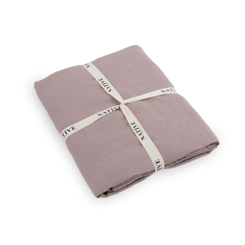 100% Linen Machine Woven Duvet Cover, Single (3'), Pink