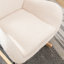 Chaise berçante rembourrée en tissu avec dossier haut et accoudoirs Teddy
