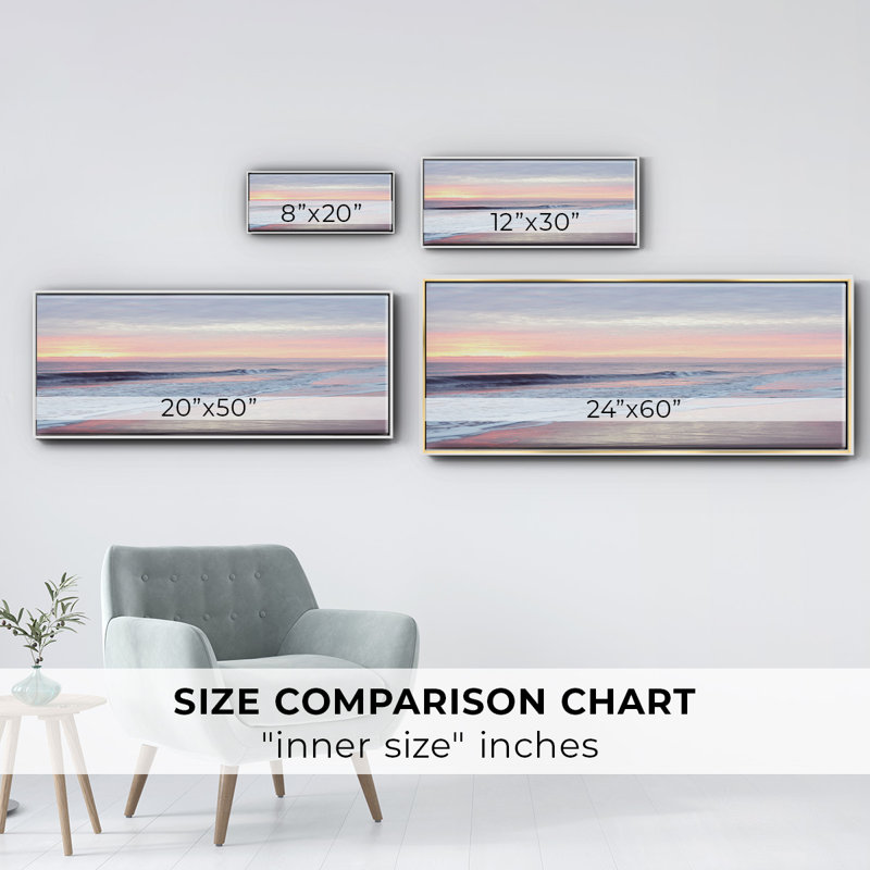 Morning Break I- Framed Canvas, 12" H x 30" W