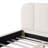 Linden Modern Minimalist Linen Upholstered Bed with Curved Headboard and Solid Wood Legs-1981640389