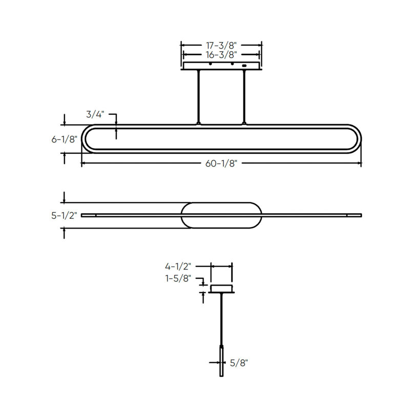 Luminaire suspendu simple à 1 lumière DEL noire Dagmawa