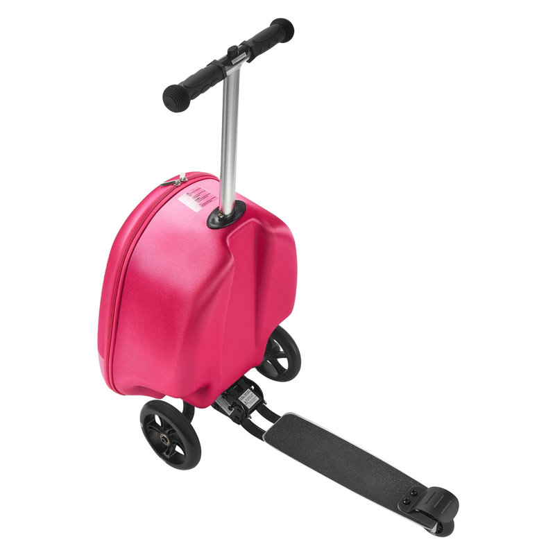 Valise à roulettes rose pour enfants avec valise 20 pouces
