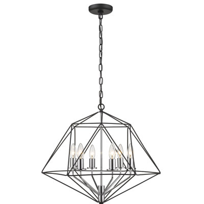 Luminaire suspendu géométrique 6 lumières Kiel