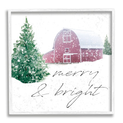 " Merry And Bright Snowy Barn " by Carol Robinson