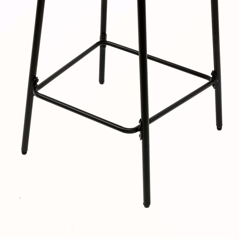 Tabourets de bar tissés à la main avec dossier, ensemble de 2 tabourets ronds en corde de papier avec repose-pieds pour îlot de cuisine et salle à manger