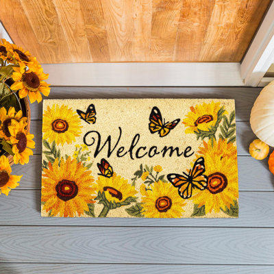 Butterfly Glow Coir Mat