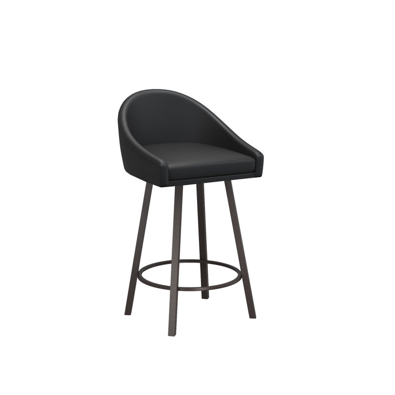 Tabouret de comptoir pivotant 26 po Aoibh, Noir, Tabouret de comptoir (siège d'une hauteur de 26 p