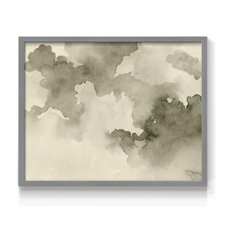 Antique Sky II -Framed Print - Restickable, Gray, 22" H x 28" W