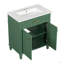 Meuble-lavabo de 30 pouces avec lavabo en céramique, porte à fermeture en douceur et tablettes réglables