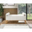 Banc de chambre rembourré avec tissu bouclé