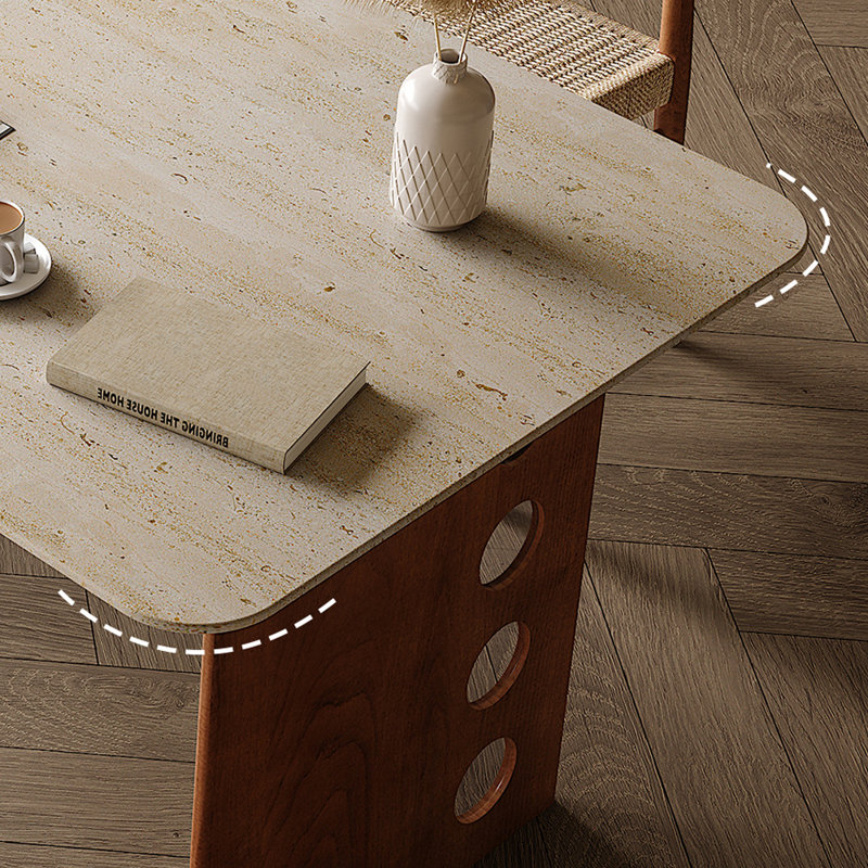 Bureau d'écriture Retro Natural, H 29,52 po x l 55,11 po x P 27,55 po