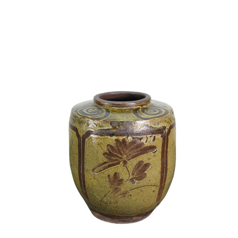 Asian Classic Handmade Pottery Jar