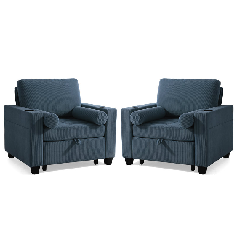 Upholstered Accent Chair, Navy