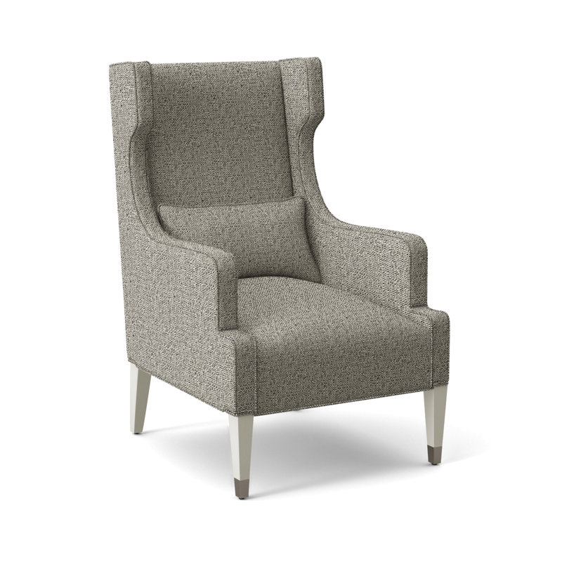 Thom Filicia Home 31" James Street Wing Chair, Wrenn, Tuck Graphite