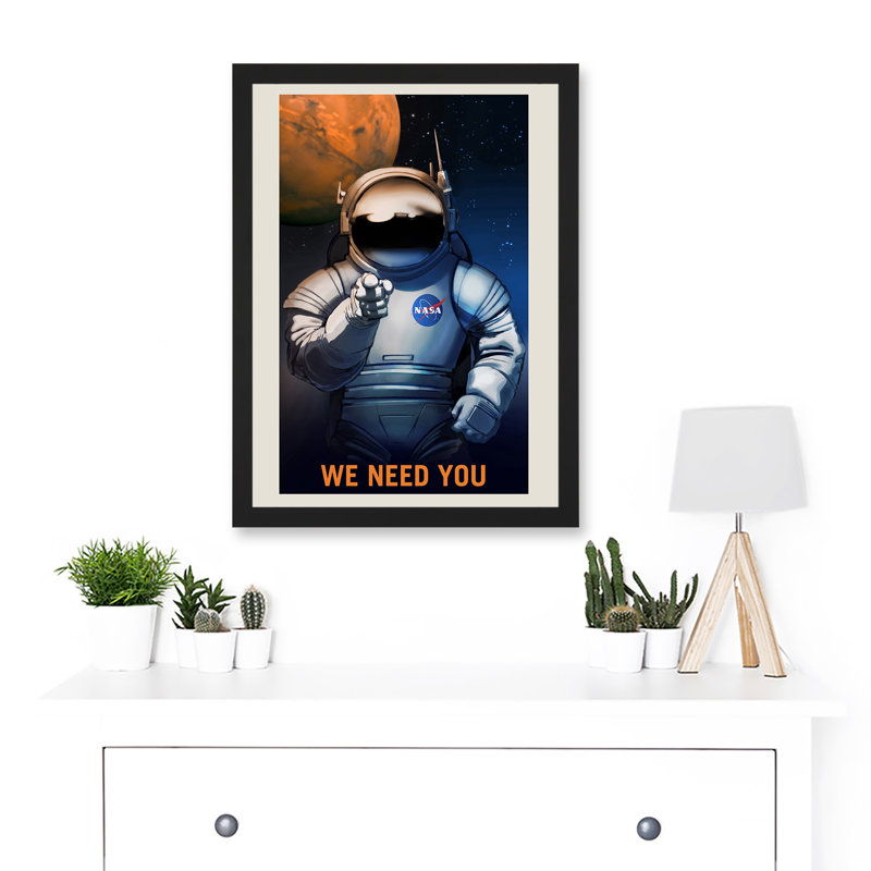 NASA Poster Space Job Advert We Need You - Single Picture Frame Art Prints