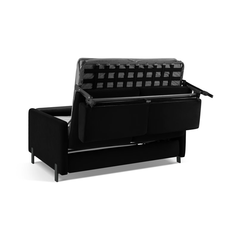 Bilek Velvet Sofa Bed, 4, Black